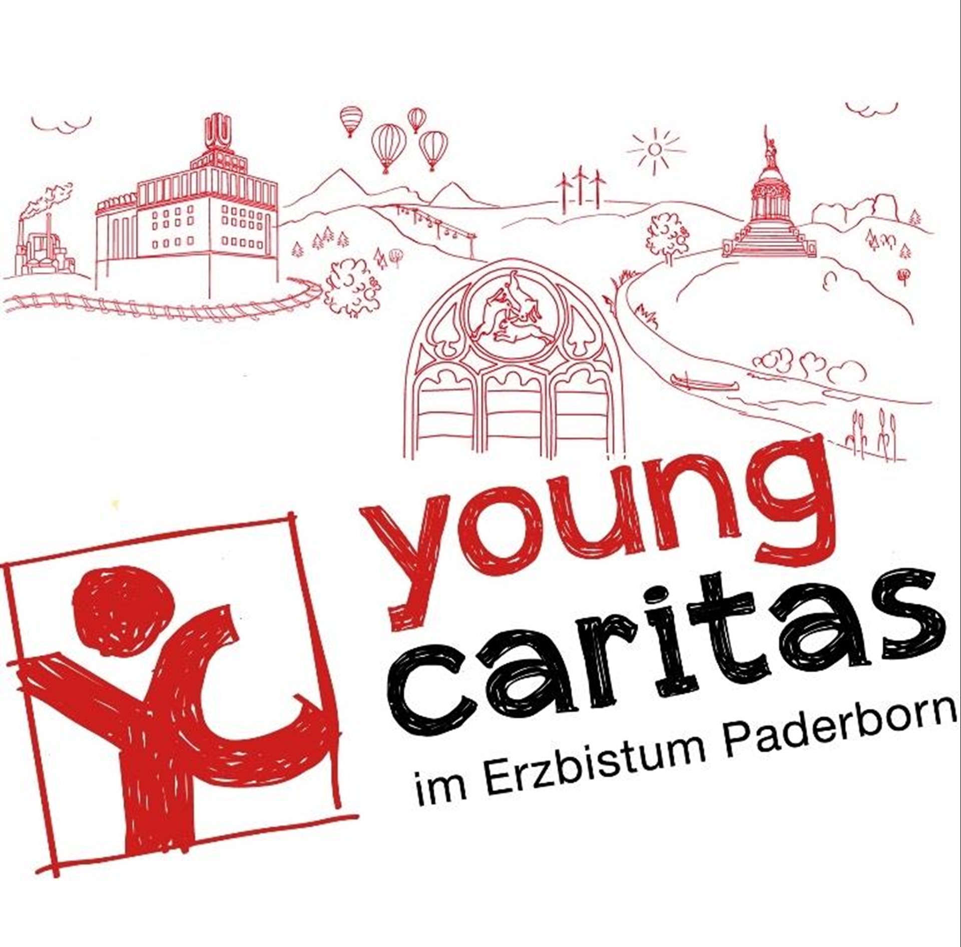Logo young caritas im Erzbistum Paderborn