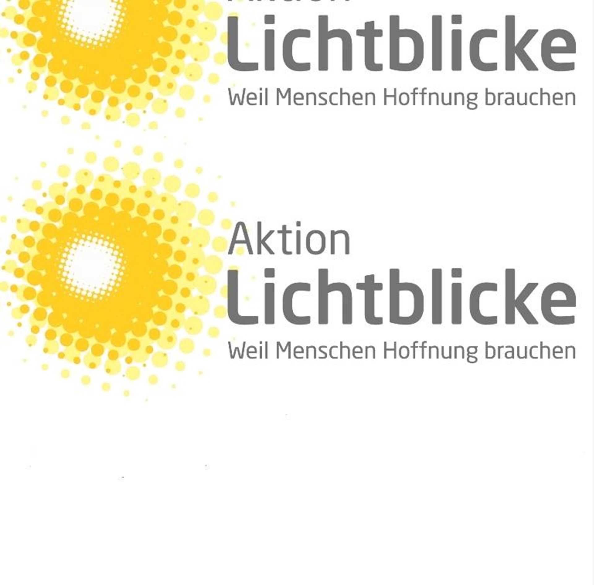 Logo mit stilisierter Sonne und Schriftzug: "Aktion Lichtblicke"