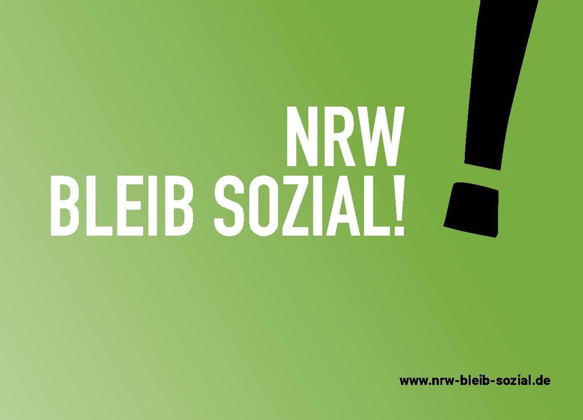 Aufkleber - NRW bleib sozial